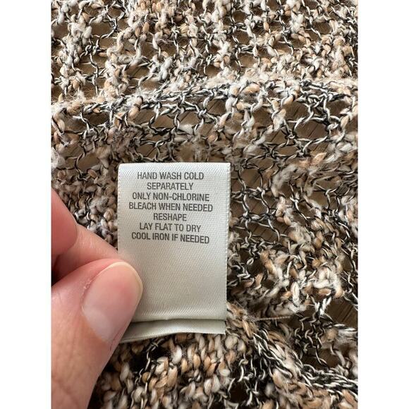 Dress Barn Womens Crochet Open Knit Three Quarter Sleeves Cardigan Sweater Sz L - Picture 9 of 9